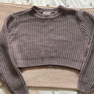 Purple cropped sweater